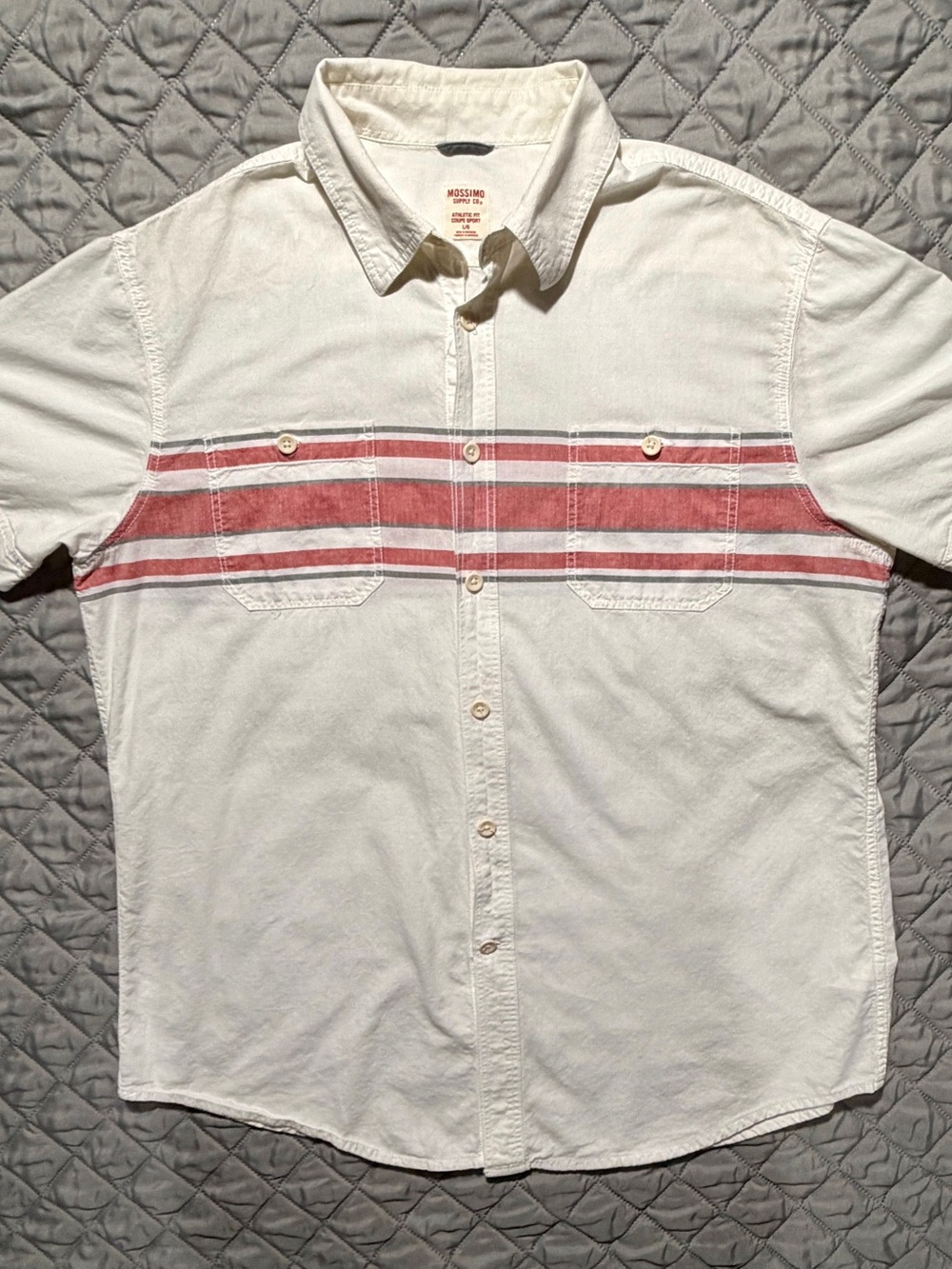 Mossimo Supply Co Striped Button Down Shirt Large